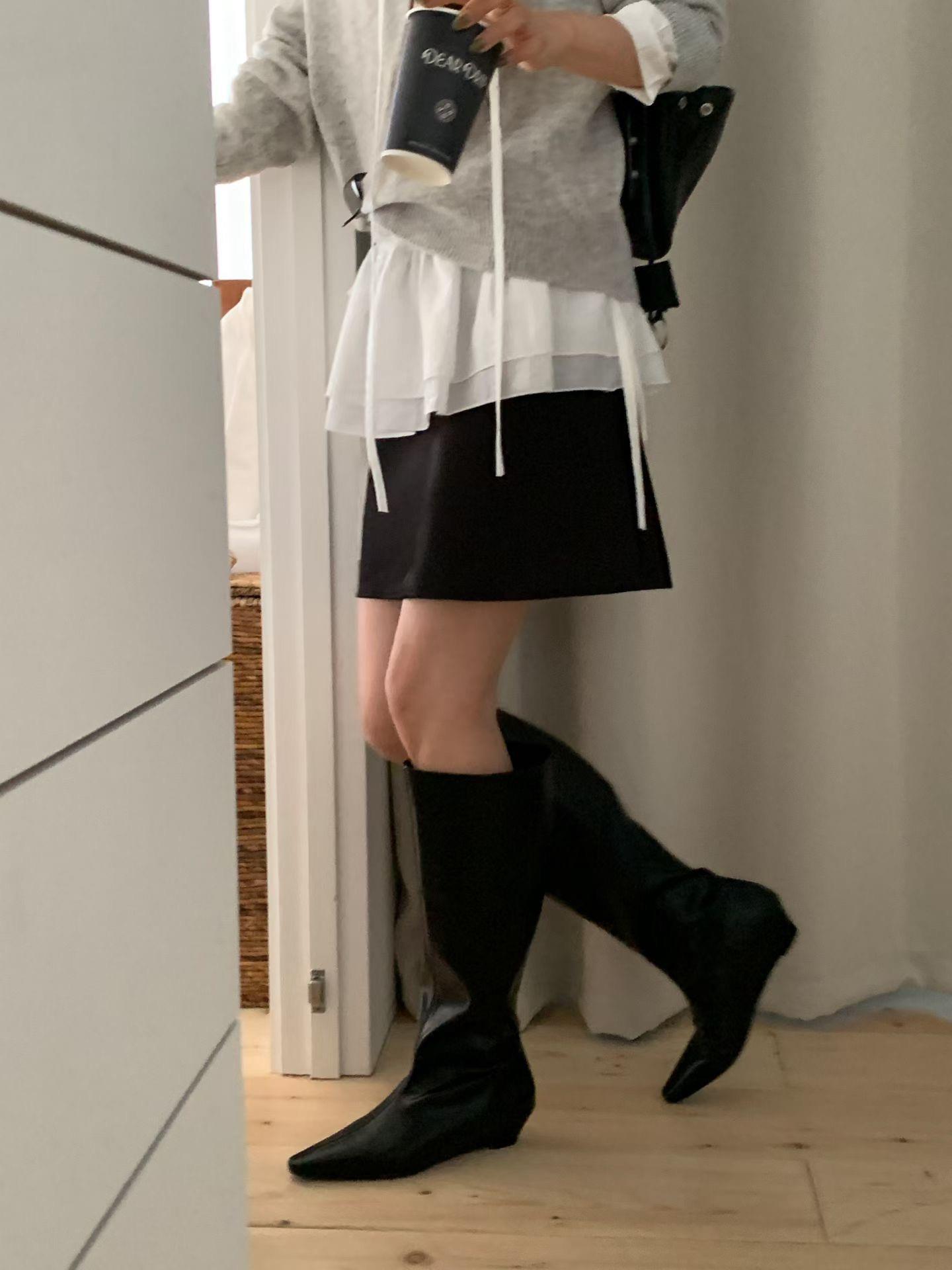 楔型尖頭長筒靴